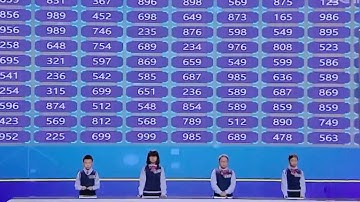 Impossible Challenge: Teenagers mentally calculate 100 3-digit numbers in seconds