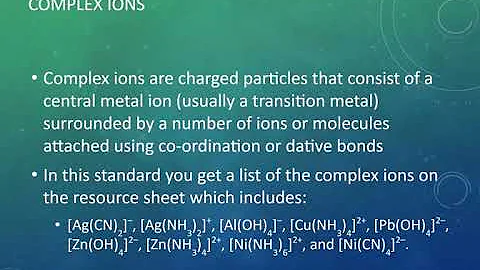 Complex ions and solubility