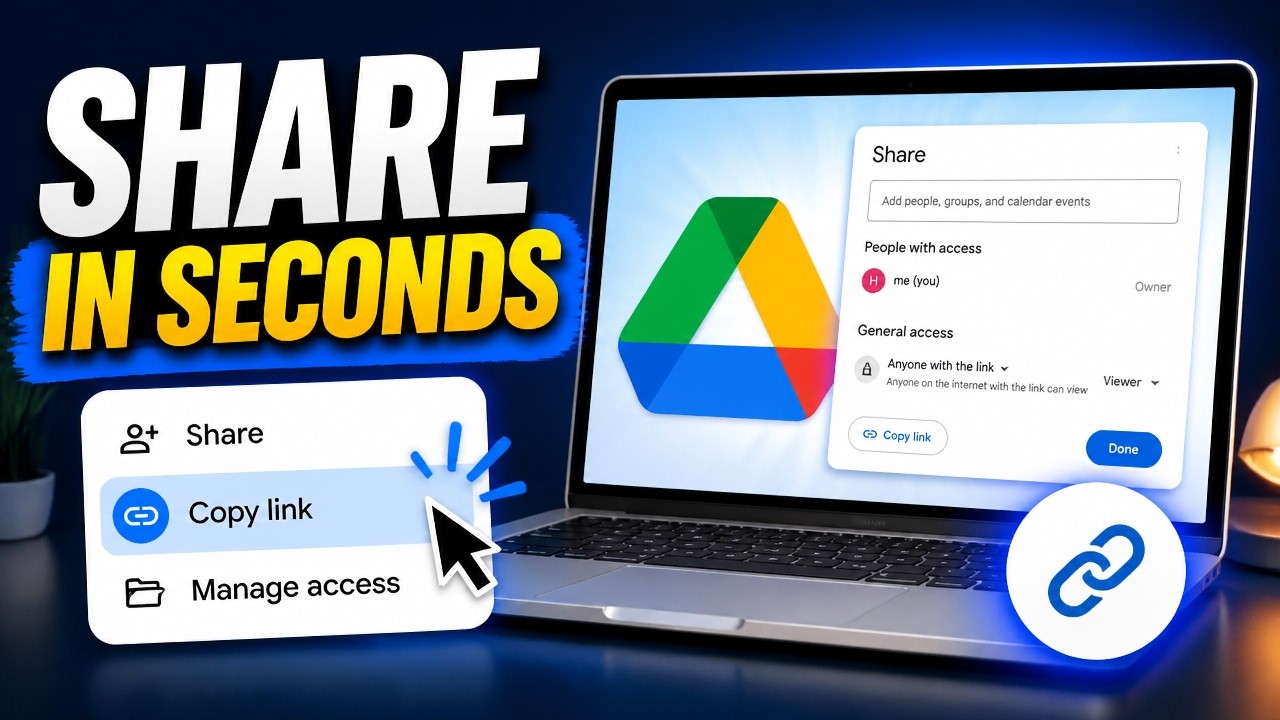How To Share Google Drive Files, Folders And Links - YouTube