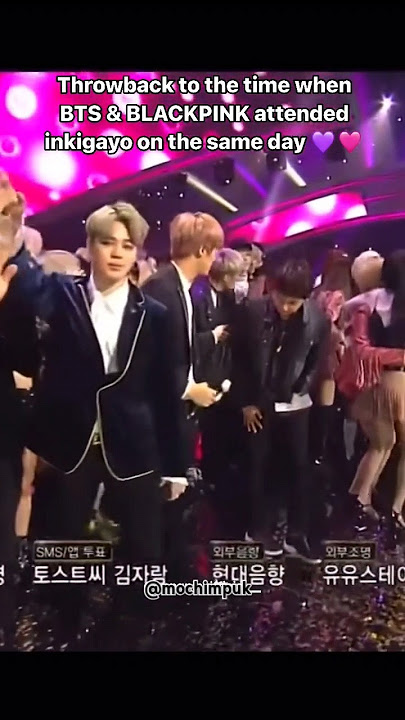 Bts and blackpink same day in inkigayo💗 #blackpink #bts #bangpink #shorts