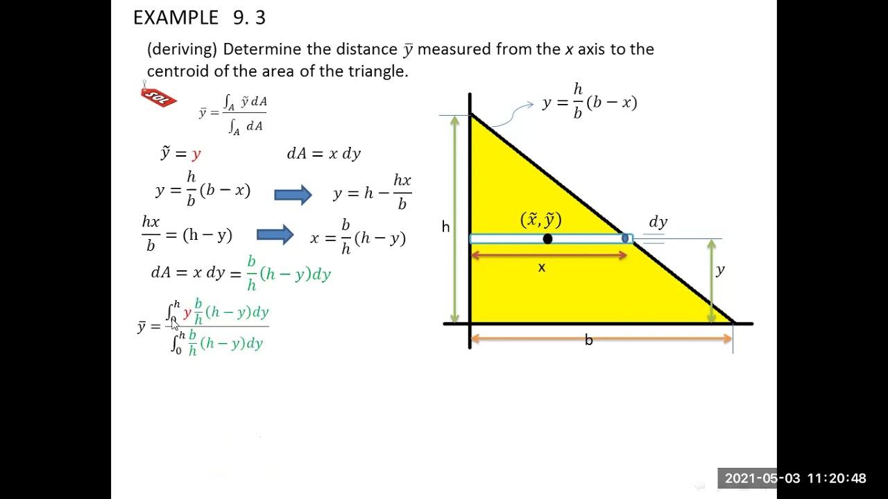 ميكانيك #8 مركز الثقل / مساحه اولى