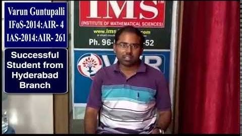 UPSC/ IAS-2015 AIR-183, IFoS-2014 & AIR-4 IAS-2014 AIR-261 with Mathematics Optional