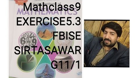 Class 9 Exercise 5.3 NBF Math national book foundation Math 5.3 federal board Math FBISE Math