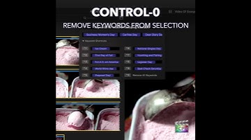 Final Cut Pro Shortcut | Control-0 | Remove Keywords From Selection