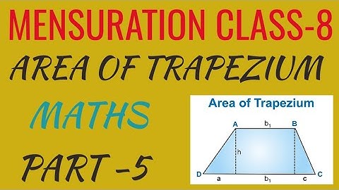 part 5/Area of Trapezium/exercise 18A questions number 9&10/MENSURATION class 8 maths/exercise 18A