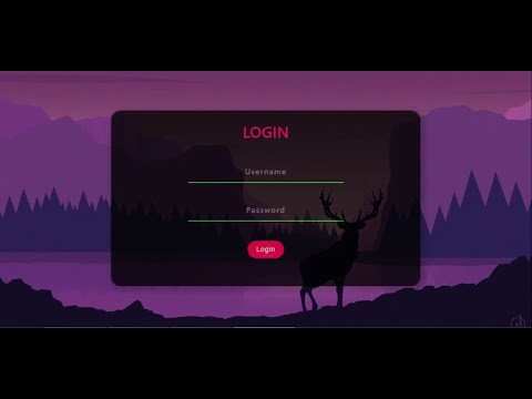 Animated Login Page | CSS 3 - @keyframes - hover effects | HTML 5 - Forms