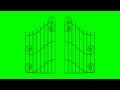 Gate Open and Closed - Animation Green Screen