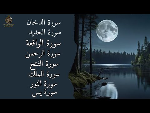 سور قرآنية ت ريح القلب وتشرح الصدر استمع وتأمل يس الواقعة الرحمن الملك النور الحديد الدخان