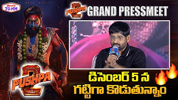 Producer Ravi Shankar Speech @ Pushpa 2 The Rule Grand Press Meet | Allu Arjun | Sukumar | T70mm
