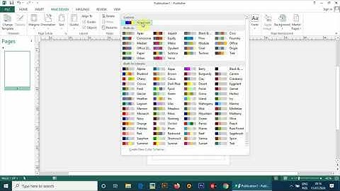 Customizing Color scheme and Font Publisher