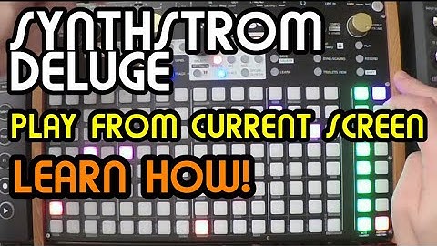 Starting A Sequence From Current Screen // Synthstrom Deluge Tutorial