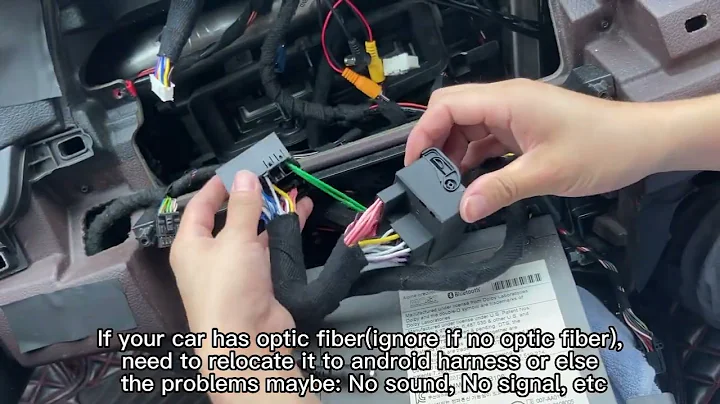 How to relocate optic cables to android harness for BMW
