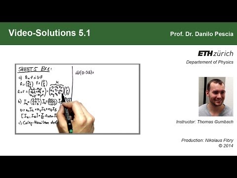 Group Theoretical Methods in Solid State Physics, Video-Solution 5.1