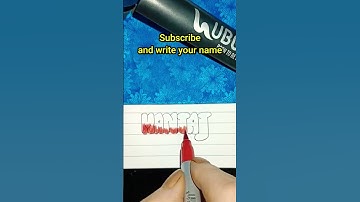 Bubble letter writing || Mantaj name writing on request#calligraphy #alphabets #art