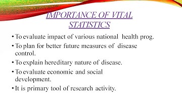 Vital statistics