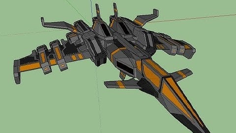 Google Sketchup Spaceship Modeling - TFS - F/I-503 Phoenix Space Fighter