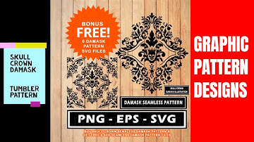 Graphic pattern designs svg png psd seamless damask floral #etsy #svg #cricut #prints #pattern #art