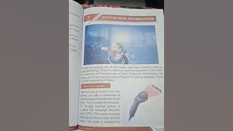 Class 7: Computer: Chapter #3: Cutting Edge Technology: Barcode + Fingerprint Reader