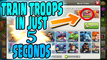 TRAIN YOUR ARMY IN JUST 5 SECONDS WITHOUT BOOSTING| COC GLITCH 2016