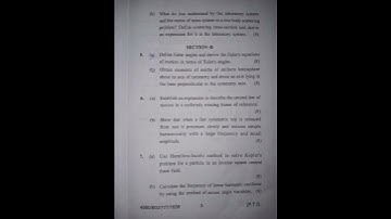 HPU MSc. Physics question paper//Classical mechanics (27 Nov., 2024)// 1st semester