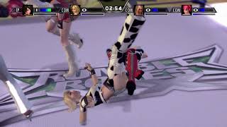 Rumble Roses Xx Reiko Vs Dixie Vs Aisha Vs Candy Cane