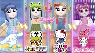 My talking angela 2 💟 Keroppi vs Hello Kitty 💗 Vs My Melody Vs Cinnamoroll | Cosplay🌈💋