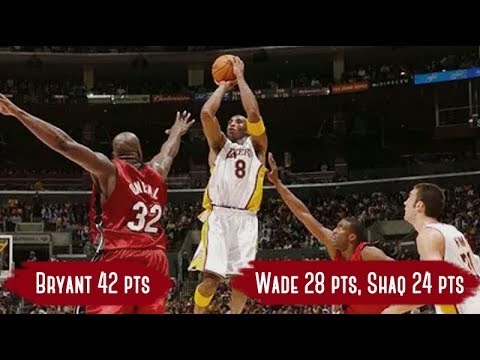 Miami Heat vs Los Angeles Lakers - Game Highlights | Dec 25, 2004 | Bryant 42, Wade 28, Shaq 24 HD