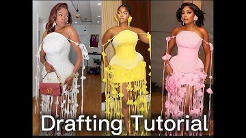 How to Draft & Cut a Conical overburst Corset/Beginners Friendly/