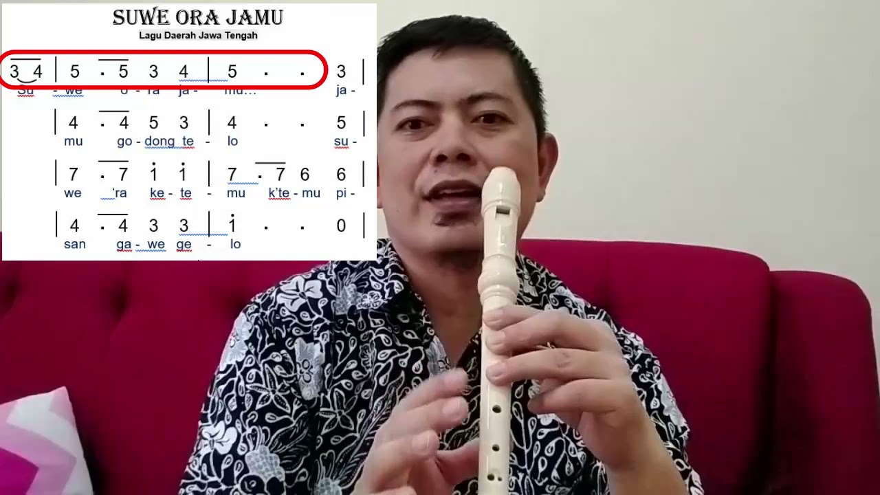 Cara Memainkan Recorder Lagu Suwe Ora Jamu