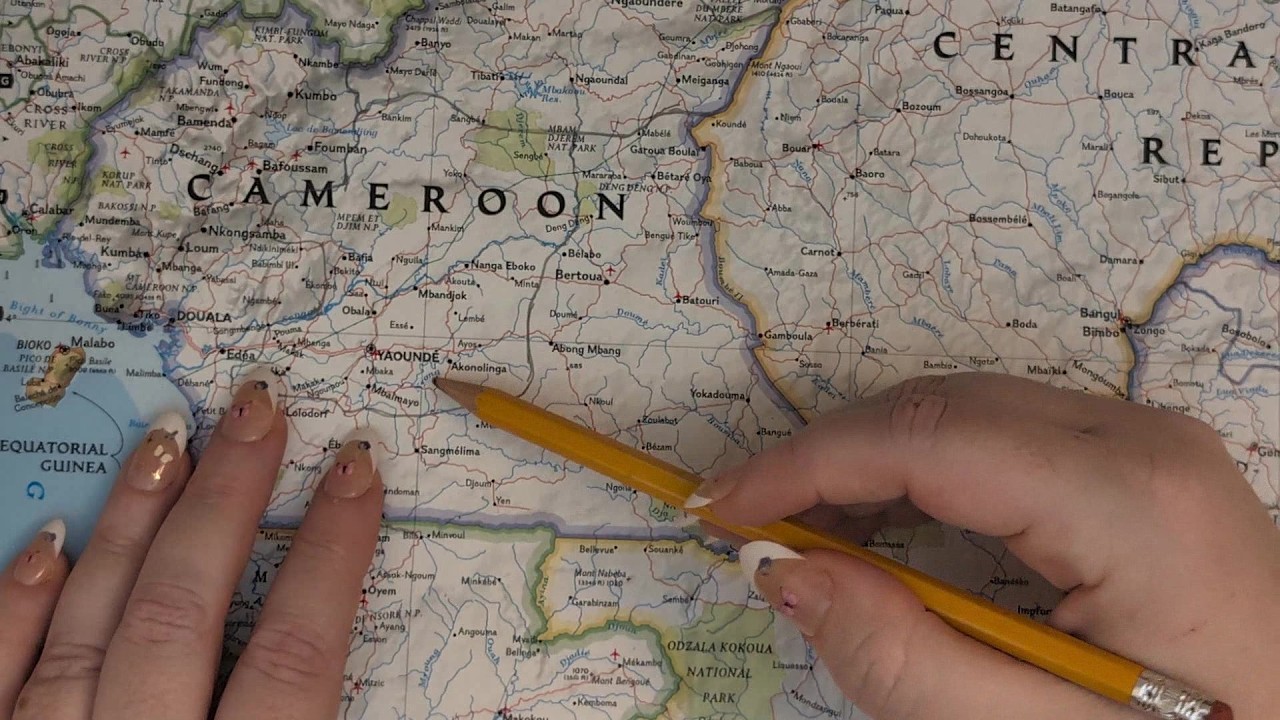 ASMR ~ Centre, Cameroon (Yaounde) History & Geography ~ Soft Spoken Map Tracing Google Earth