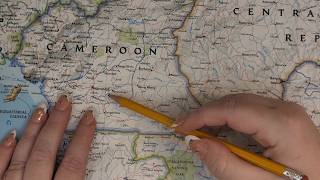 ASMR ~ Centre, Cameroon (Yaounde) History & Geography ~ Soft Spoken Map Tracing Google Earth screenshot 4