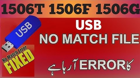 how to solved no match file error in multimedia 1506 receivers