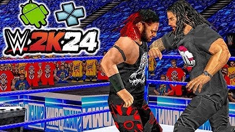 WWE 2K24 PSP | Roman Reigns vs Jacob Fatu WWE 2K24 ppsspp emulator
