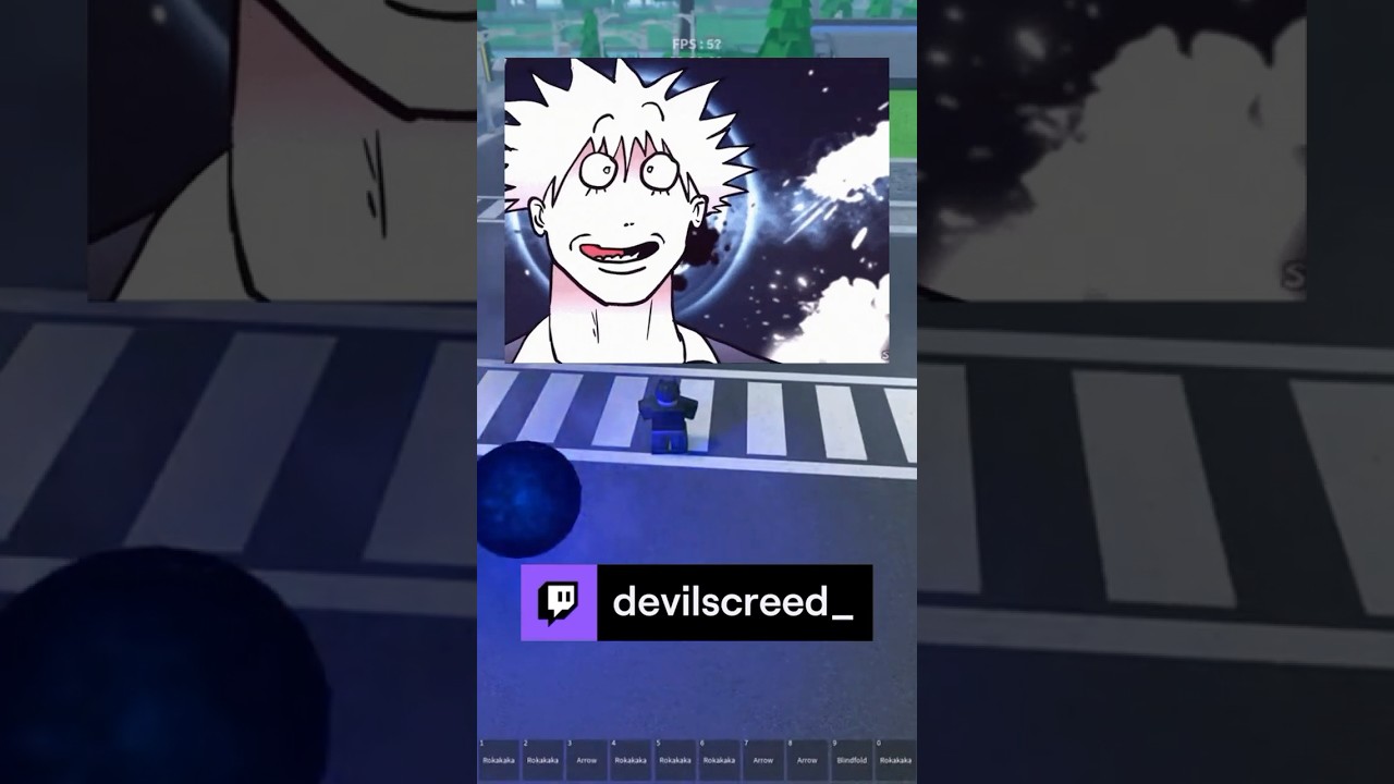 Super Senior Gojo’s Hollow PURPLE || Heaven Stand #shorts #roblox #vtuber #gojo #fyp #jujutsukaisen
