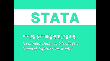 STATA를 활용한 시계열분석 - (37) 비선형 동태확률일반균형모형(DSGE)(Nonlinear Dynamic Stochastic General Equilibrium Model)