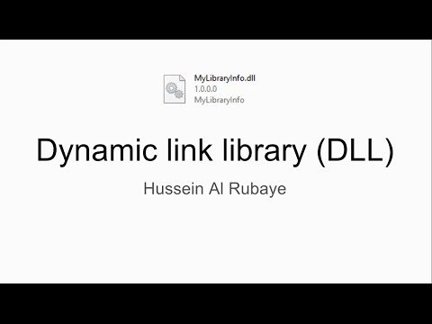 فيديو: كيفية إنشاء مكتبة Dll