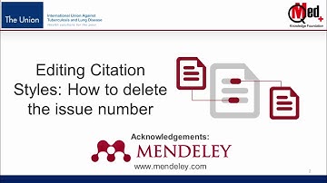 Video 28: Editing Citation Style: How to delete the issue number?