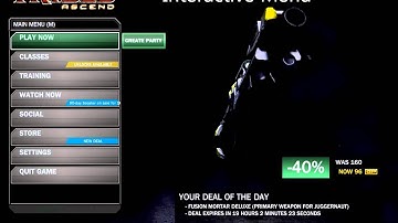 Tribes Ascend: Interactive Menu