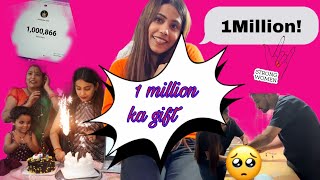 1 Milllion Celebration 🎊 + Most expensive gift diya apne ap ko😍 #youtube #1million #celebration #yt