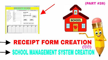 Create Receipt Form In Hindi || How to Create School Management Project in vfp