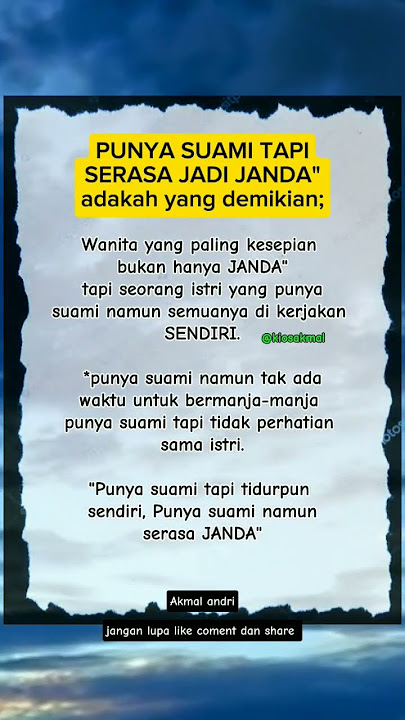 Bersuami Tapi Serasa Janda ⁉️ #quote #nasehat #fakta