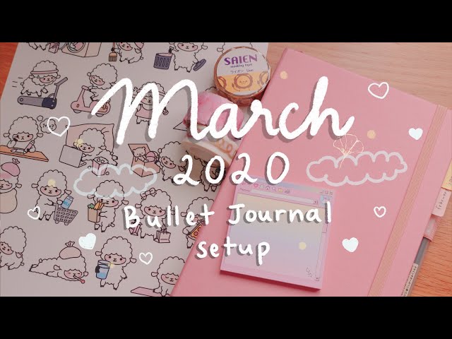 March 2020 Bullet Journal Setup (Lamb / Lion Theme)   | Rainbowholic