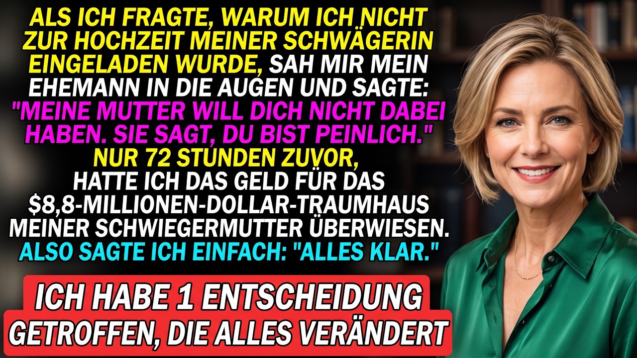 Ich habe 3,2 Millionen Euro überwiesen, um meiner Schwiegermutter ihr Traumhaus zu kaufen – und drei Tage später stand mein Mann in unserer Küche, sah mir in die Augen und sagte: „Meine Mutter...