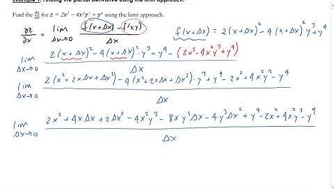 Example 1: Finding the partial derivative using the limit approach