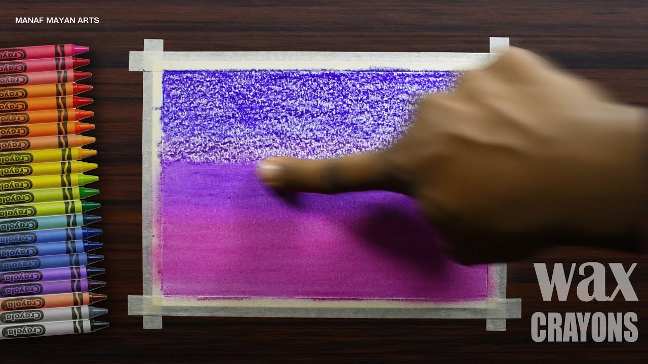 Easy Wax Crayon Drawing for Beginners 