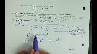 Physics 2 - Collisions - Notes 2: Collisions - Work-Energy Theorem (#5 & 6)