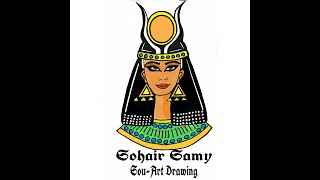 How to draw the Egyptian Queen Cleopatra .. كيفية رسم الملكة المصرية كليوباترا