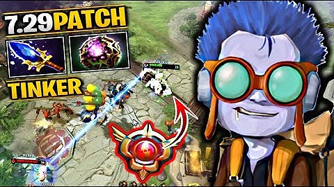GRAND MASTER TINKER trying which is the best item in 7.29Patch Dota 2 7.29b Dawnbreaker.