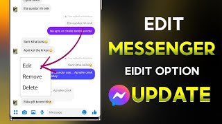 🔥how to Enable Messenger Messages Edit Option.? || Friend Messages Edit Prank😄 Chat Edit Messenger screenshot 1