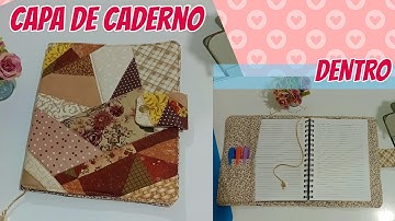 Como Fazer Capa de Caderno Super Fácil com Retalhos - Sem Viés e Sem Zíper - Easy Notebook Cover